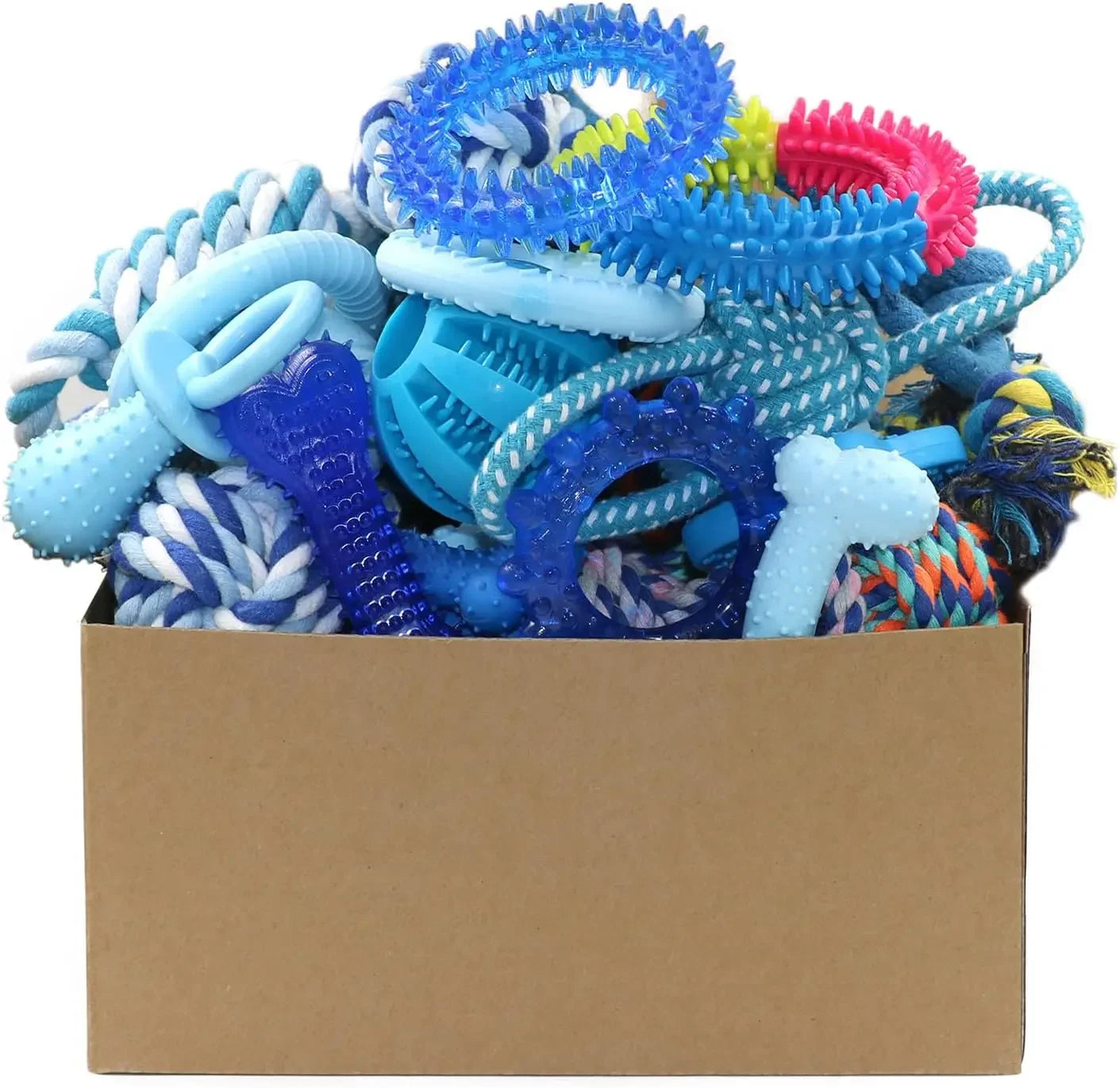 Christmas Dog Toys 15 Pack Rubber Rope Chew Toys Puppies