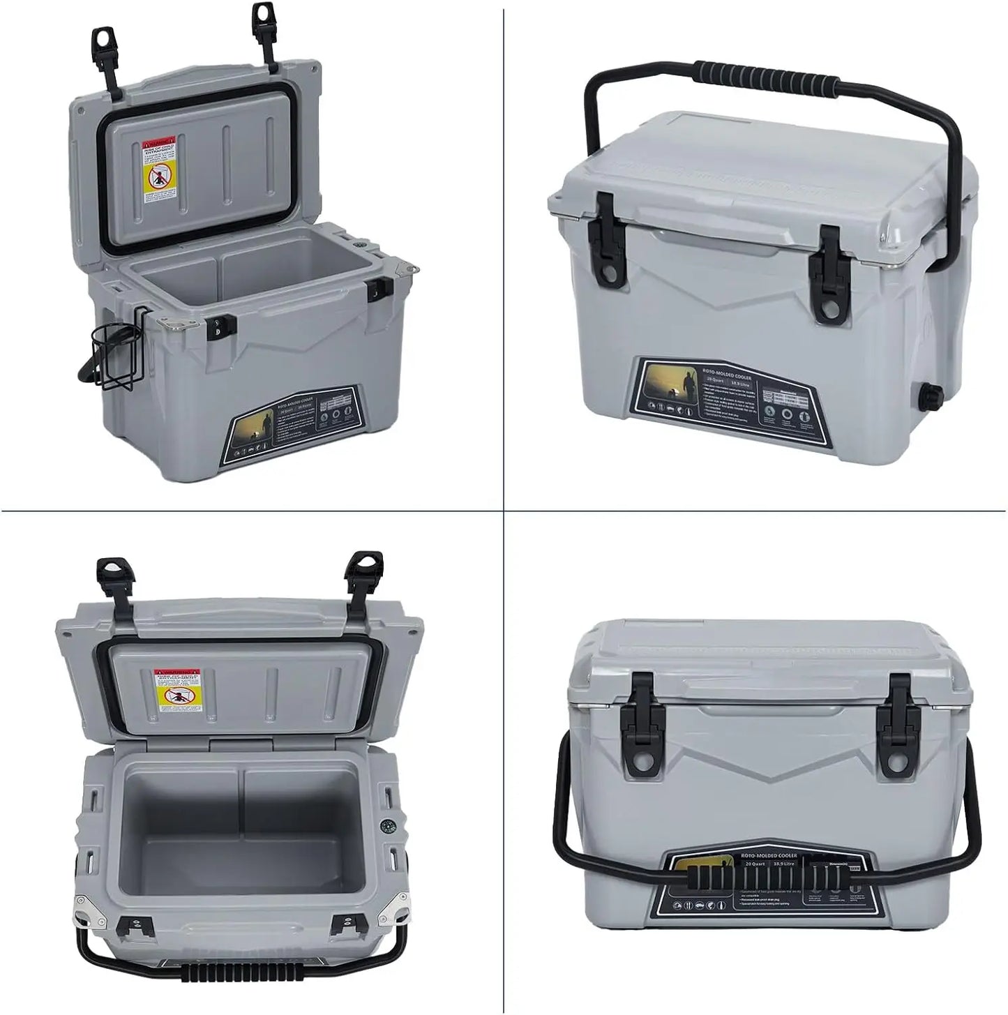 HiMISSH Portable Ice Cooler With Cup Holder And Accessories