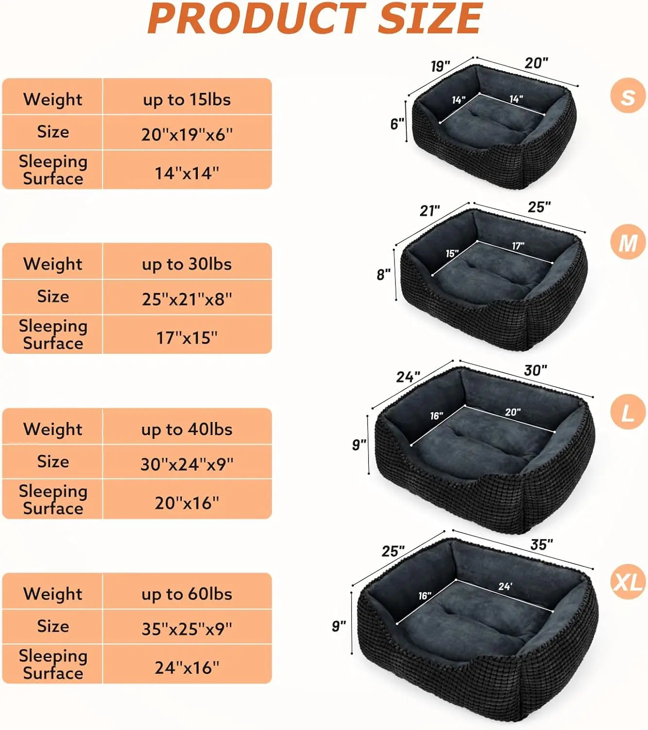 MIXJOY Orthopedic Dog Bed For Medium Dogs Washable Sofa Bed