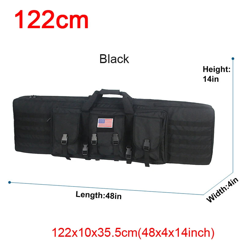LQARMY Tactical Double Rifle Case Molle Gun Bag For Airsoft