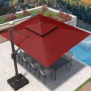 Cantilever Patio Umbrella With 360 Degree Rotation Outdoor