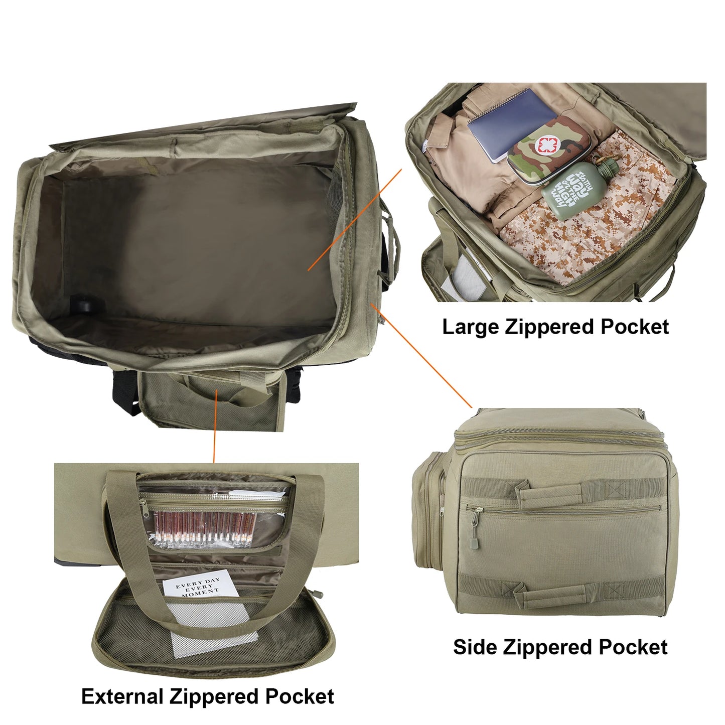 LQARMY 124L Outdoor Trolley Travel Bag Waterproof Nylon