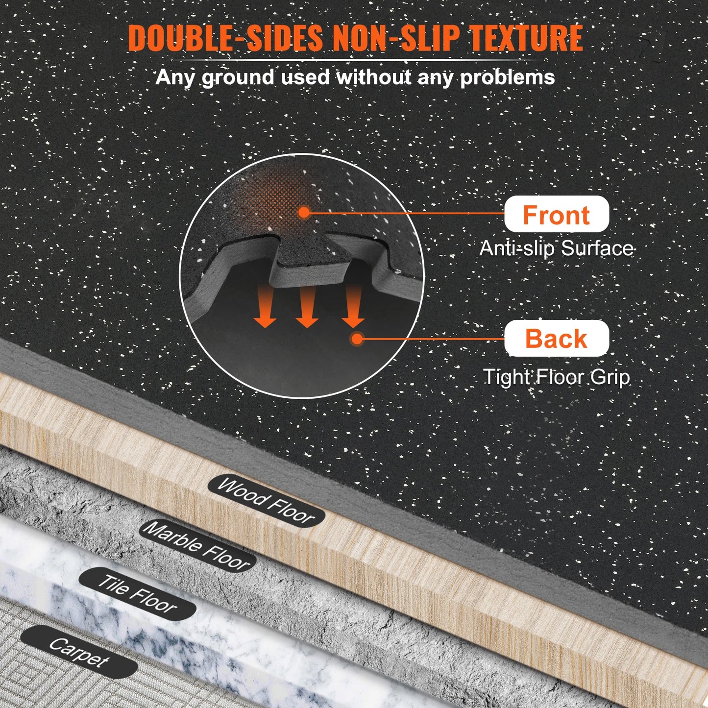 SucceBuy Interlocking Gym Floor Mats Rubber EVA Foam Waterproof