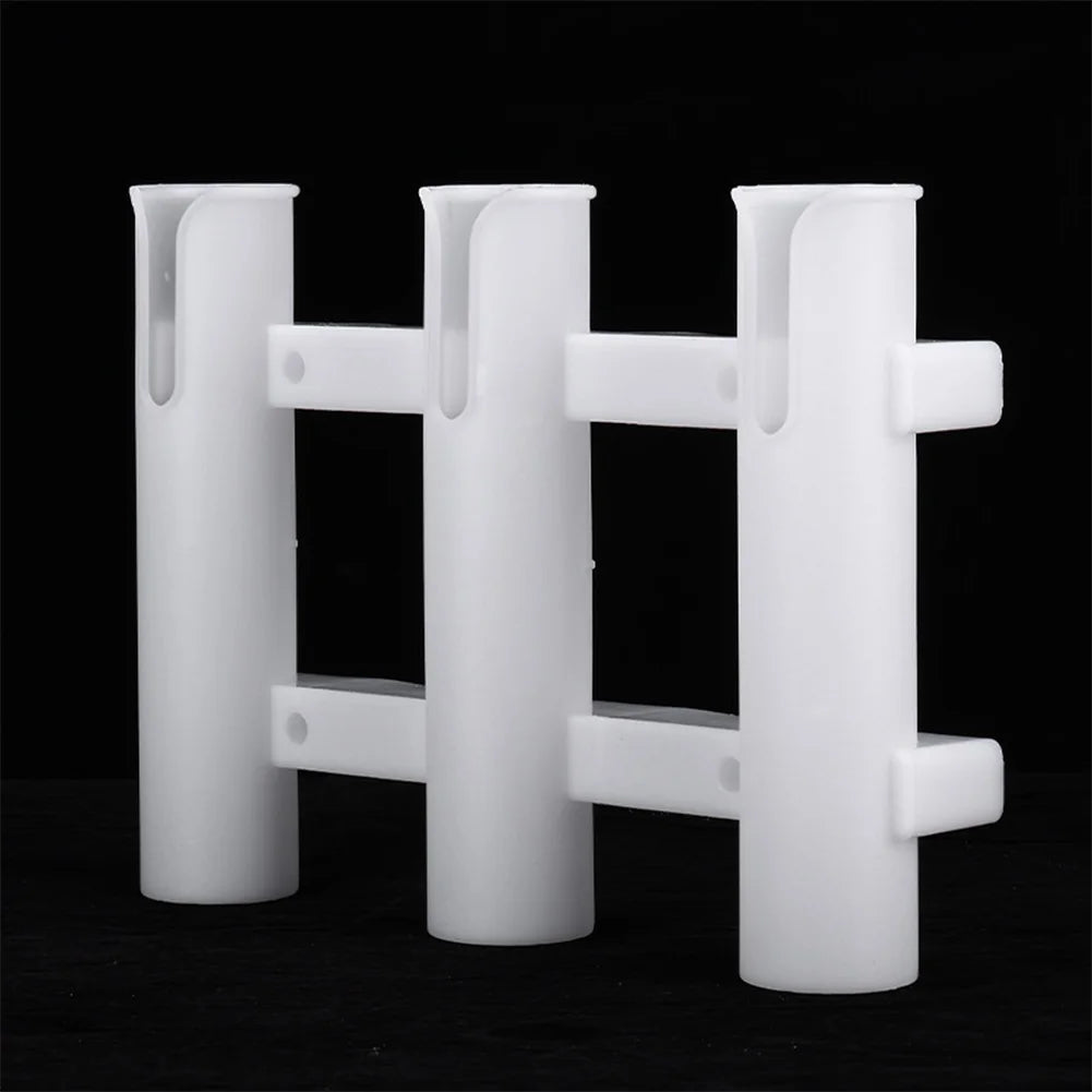 APWIKOGERH 3 Tubes Link Fishing Rod Holder Wall Mount Bracket