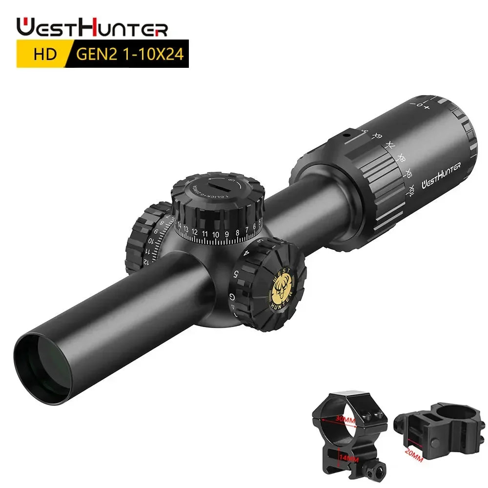 WestHunter Gen2 1 To 10x24 IR Scope LPVO Quarter MOA