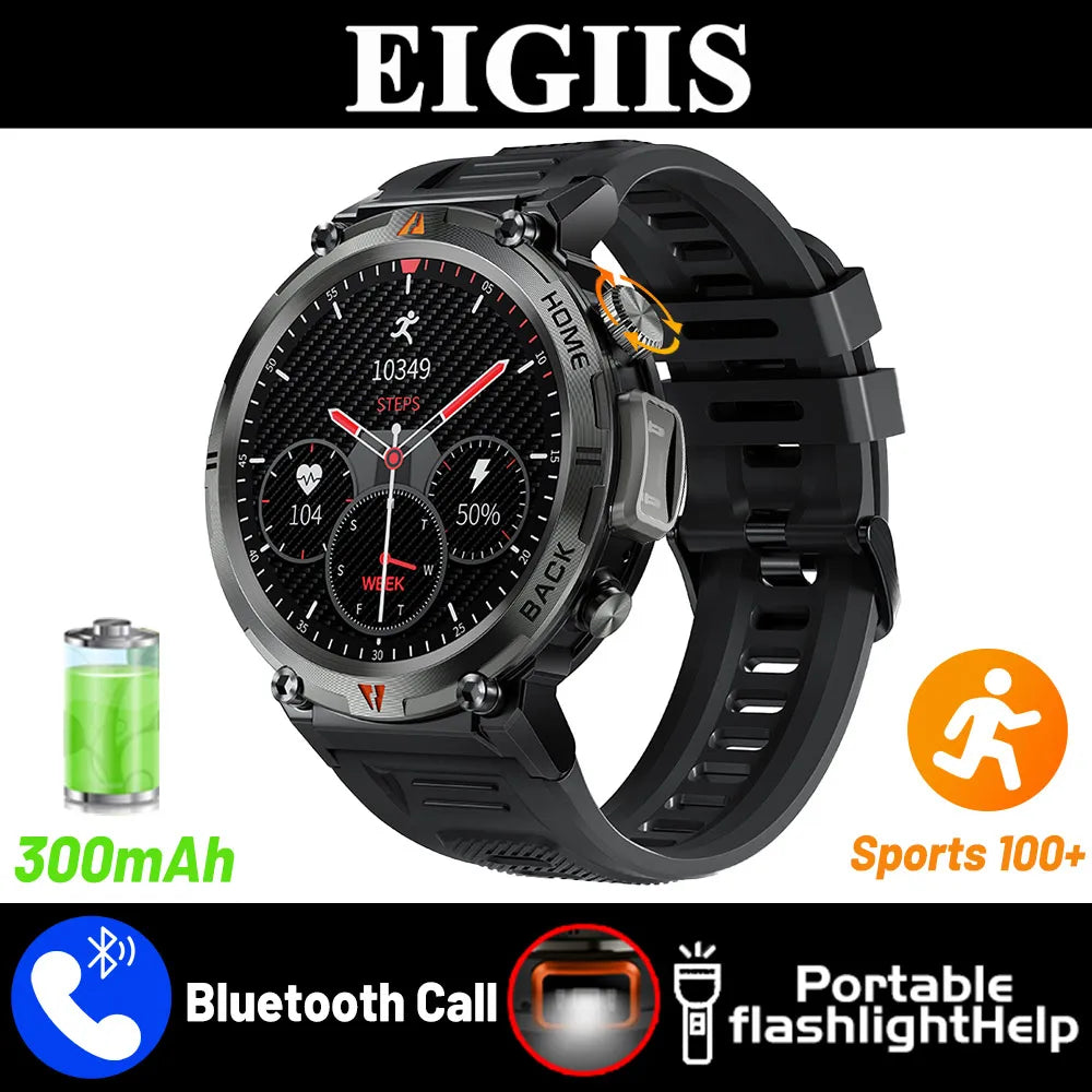 EIGIIS KE3 Bluetooth Smartwatch for Men Heart Rate Monitor