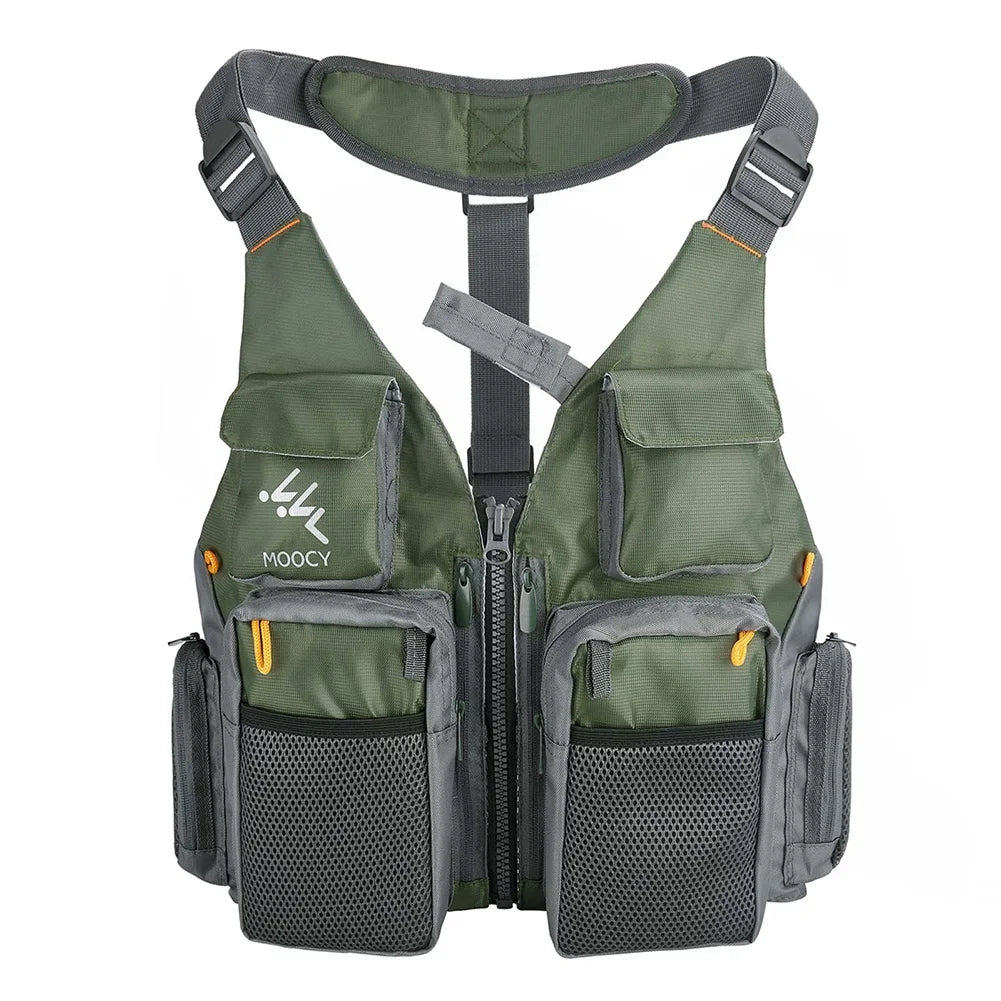 JOCESTYLECN Breathable Mesh Fishing Vest With Zipper Pockets