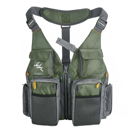 JOCESTYLECN Breathable Mesh Fishing Vest With Zipper Pockets