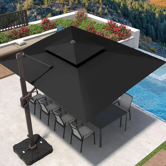 Cantilever Patio Umbrella With 360 Degree Rotation Outdoor
