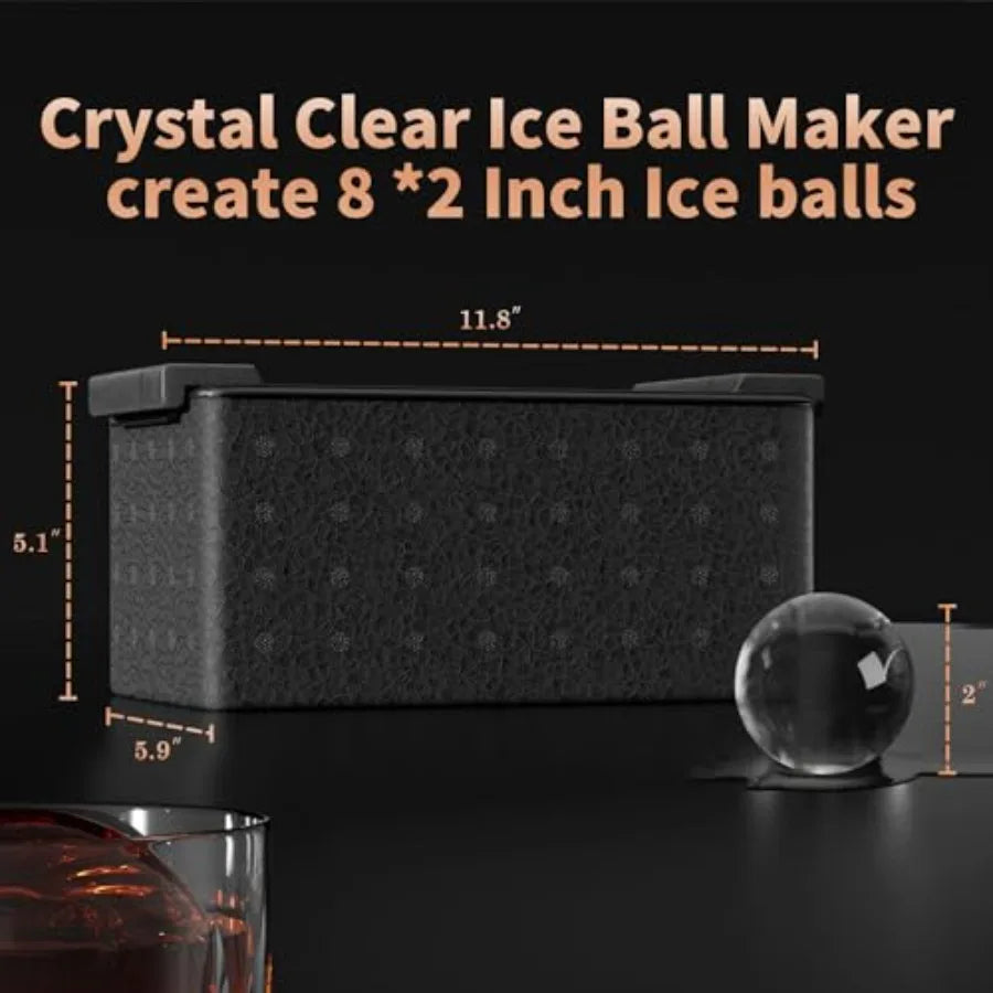 Clear Ice Ball Maker For Whiskey Circle Ice Cube Tray