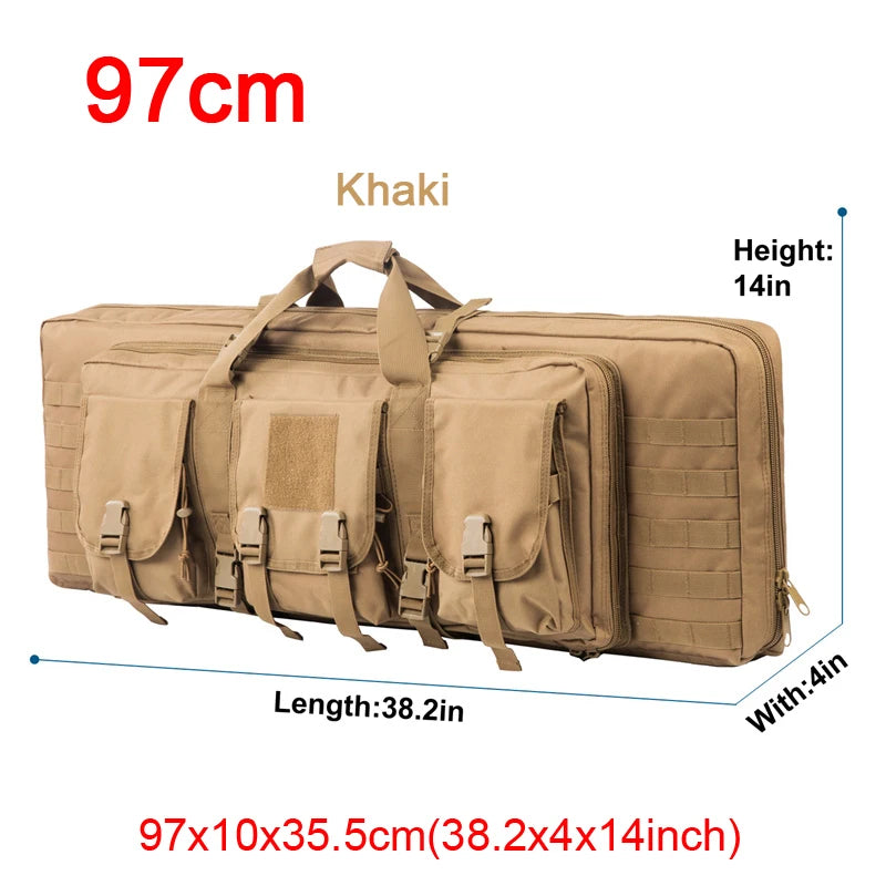 LQARMY Tactical Double Rifle Case Molle Gun Bag For Airsoft