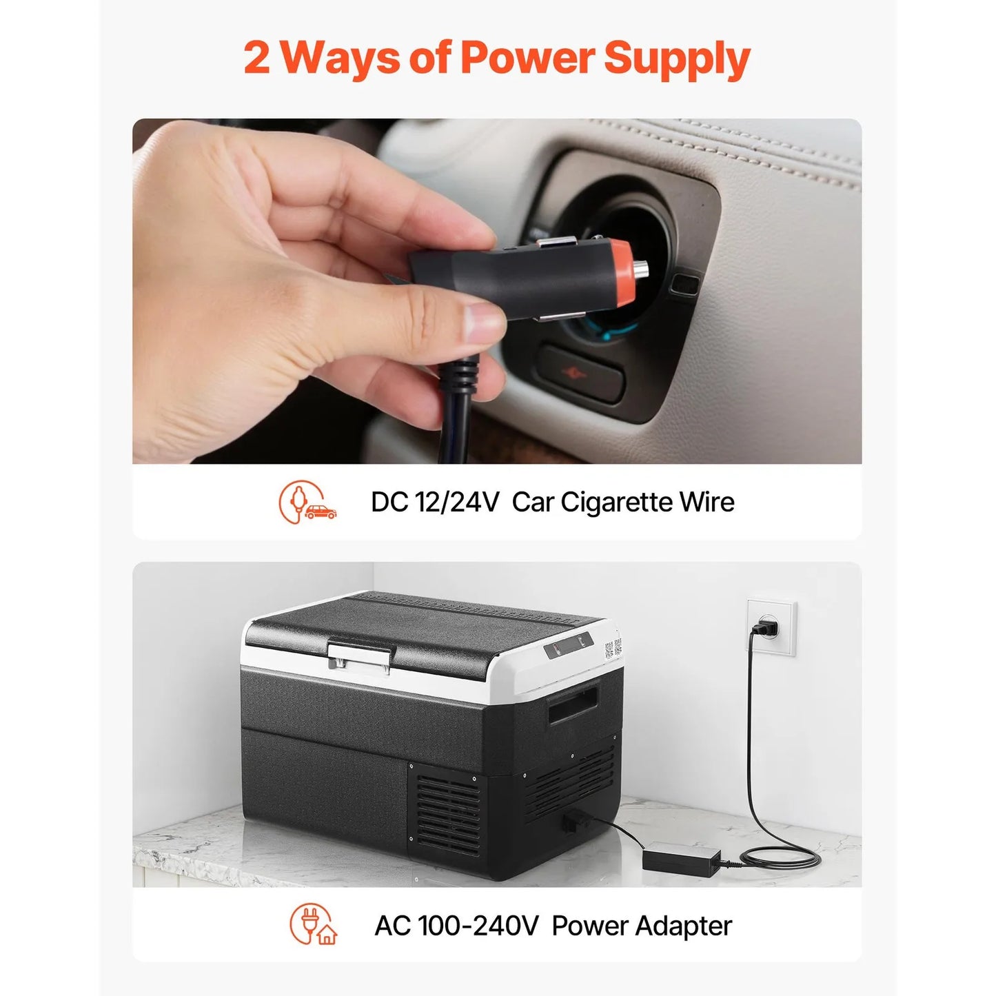 High-Concerned Portable 12V Car Refrigerator Freezer for Camping