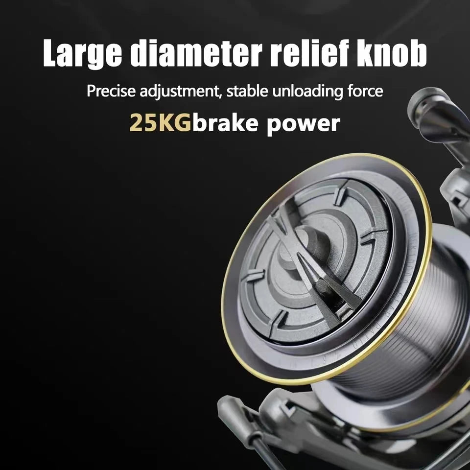 Stainless Steel Bearing Spinning Fishing Reel 8000 Saltwater and Freshwater