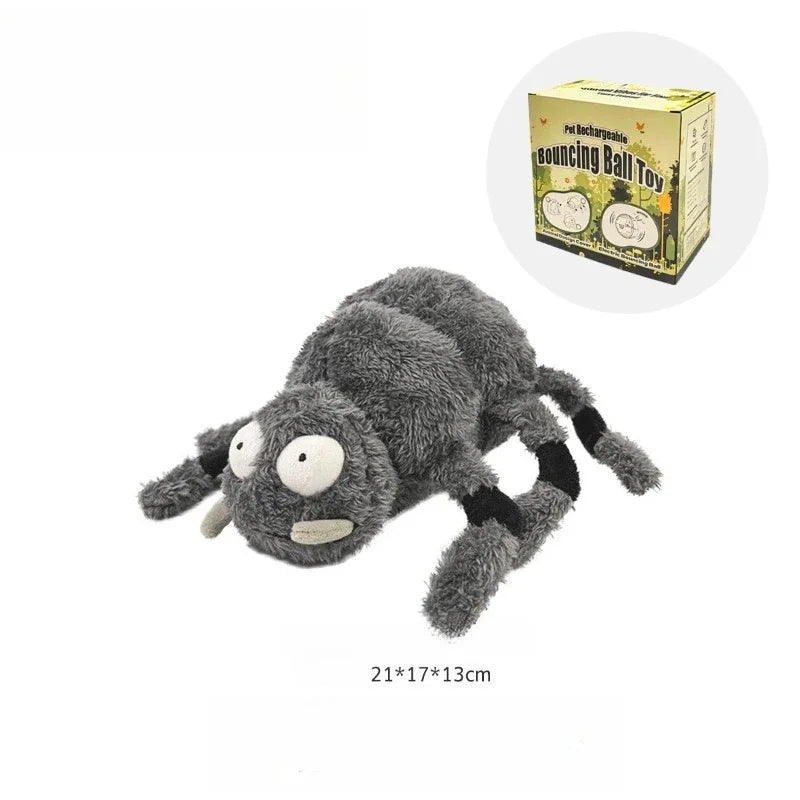 None Interactive Vibrating Crab Dog Toy With Squeaky Plush Ball
