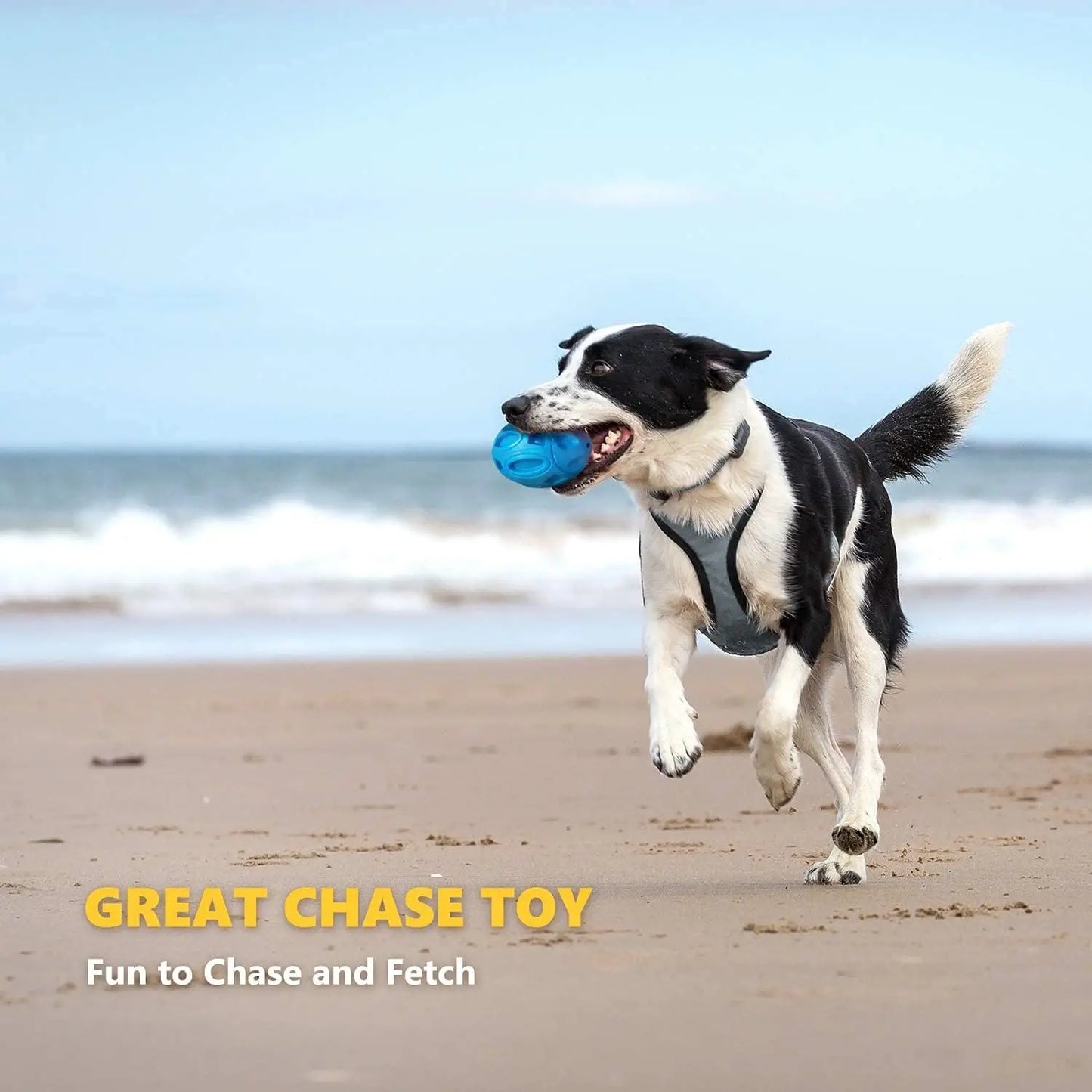 Squeaky Dog Toy Ball For Aggressive Chewers Durable Rubber