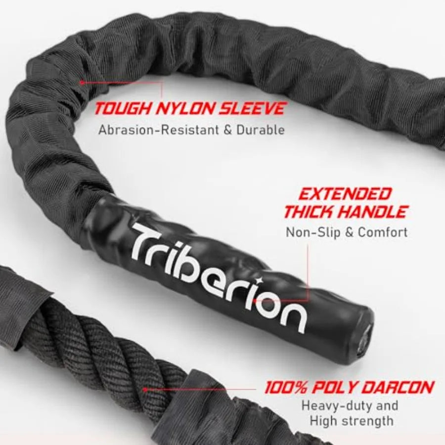 Battle Rope For Home Gym Workout Weight Training Ropes With Sleeve And Strap