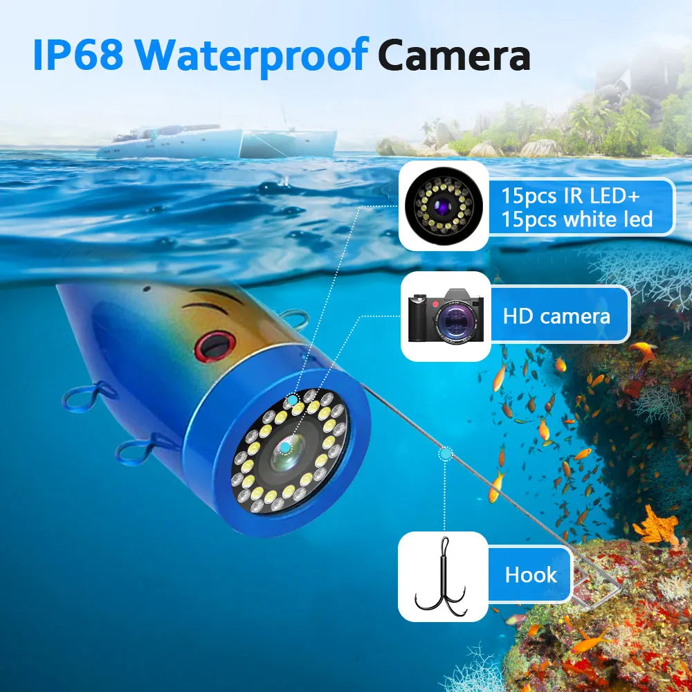 MountainOne Underwater Fishing Camera With IR LEDs For Ice