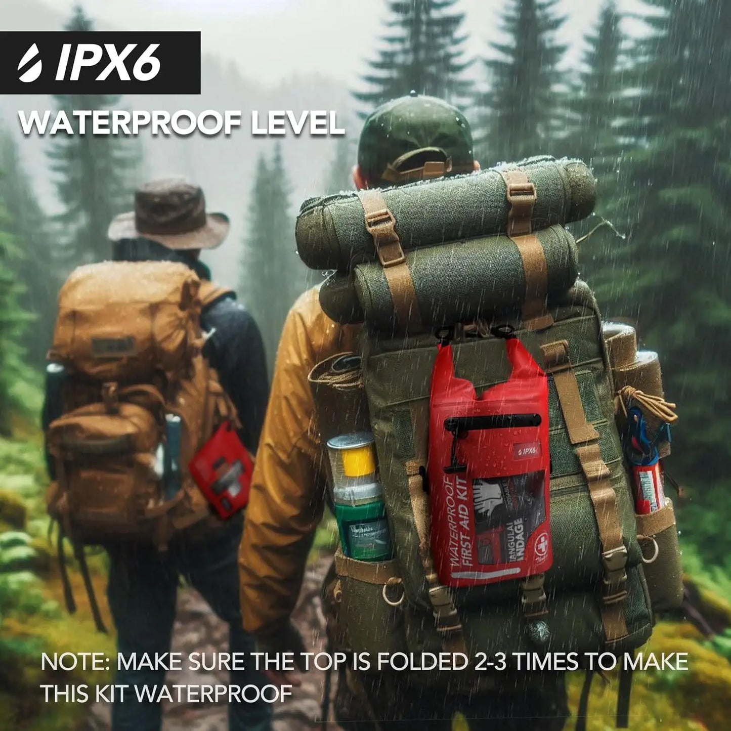 Waterproof 250-Piece First Aid Kit for Boating Camping Outdoor Emergencies