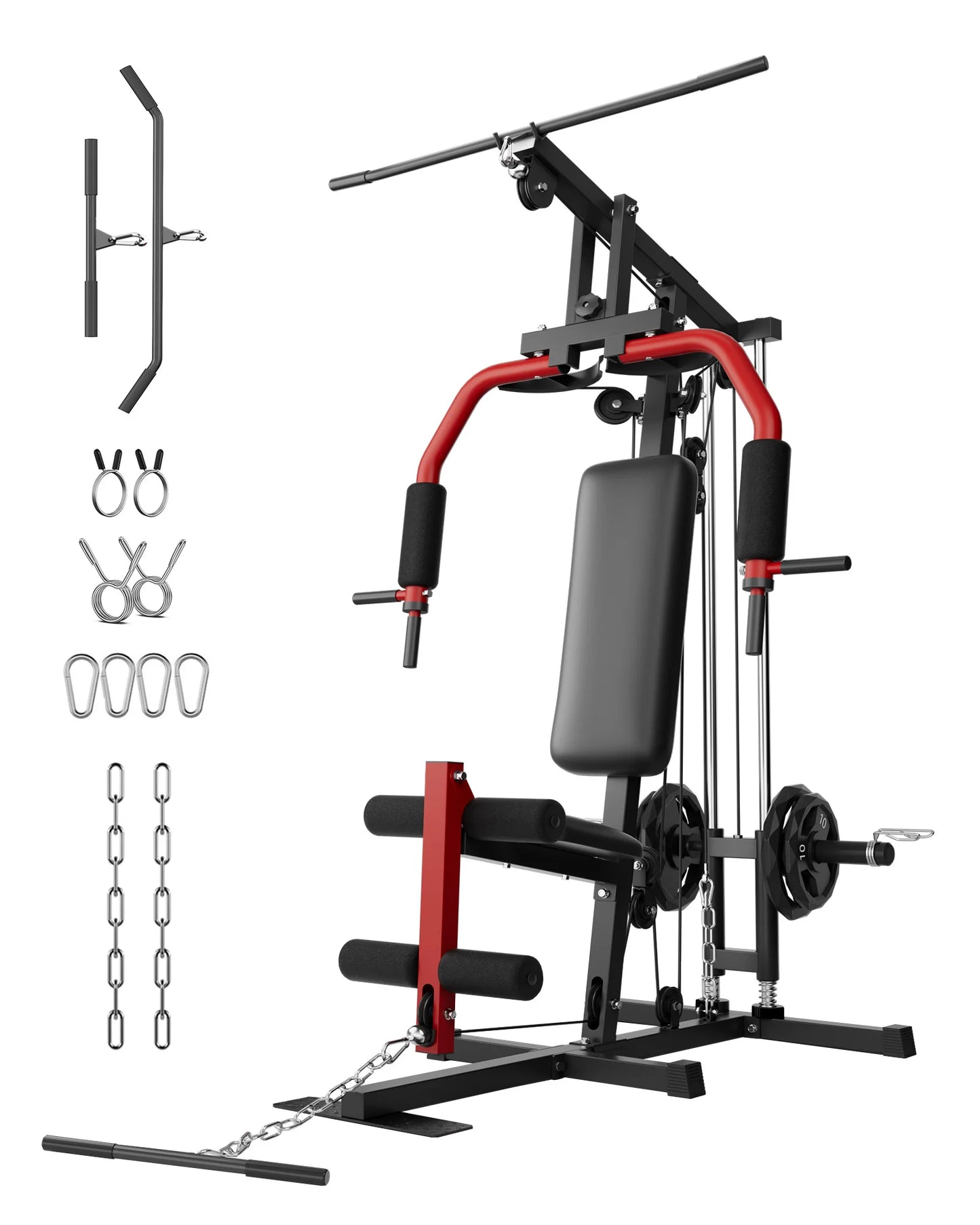 HiMISS 5in1 Home Gym System Lat Pulldown Chest Press
