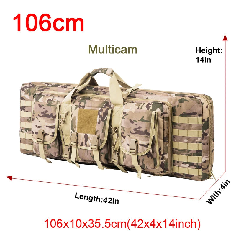 LQARMY Tactical Double Rifle Case Molle Gun Bag For Airsoft