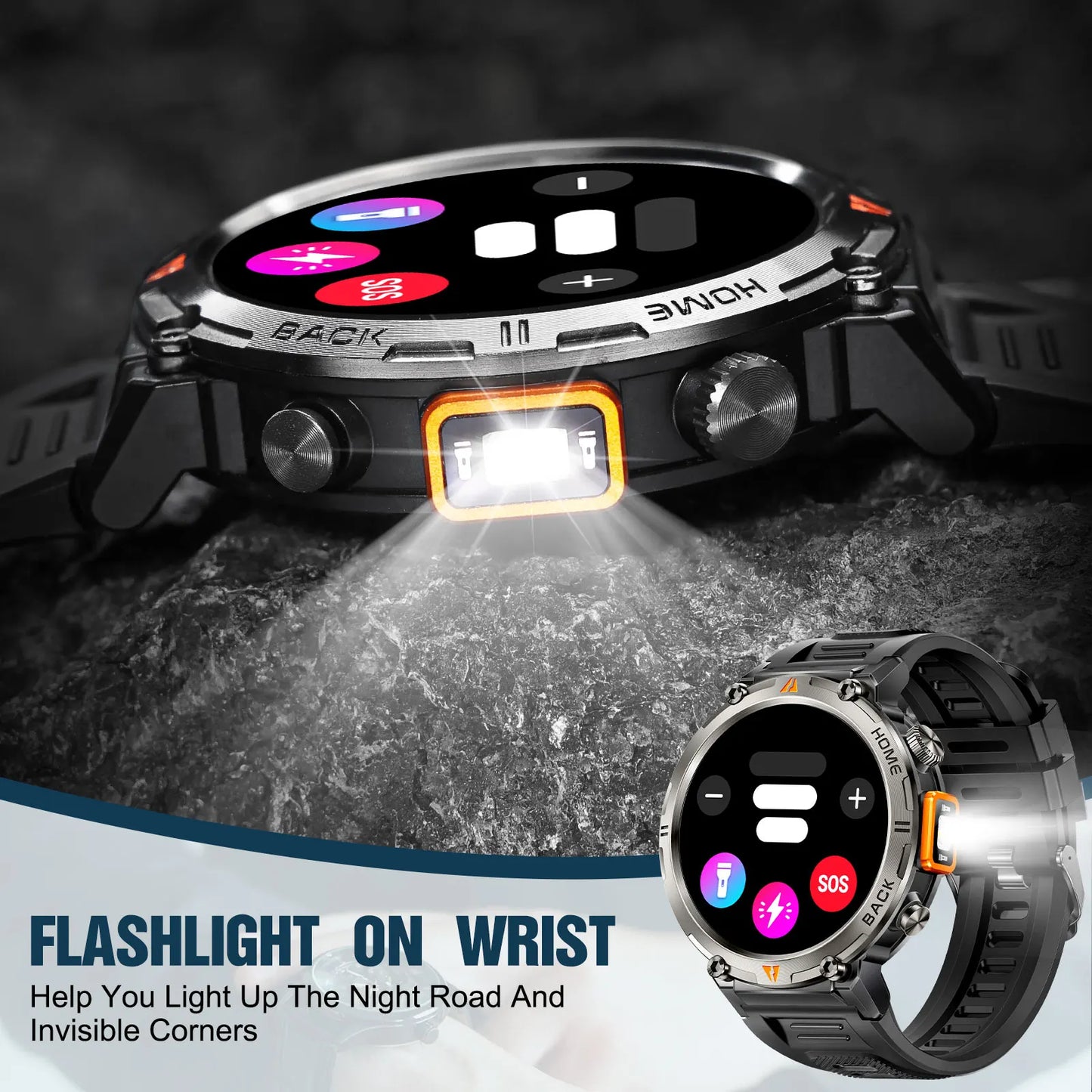 EIGIIS KE3 Bluetooth Smartwatch for Men Heart Rate Monitor
