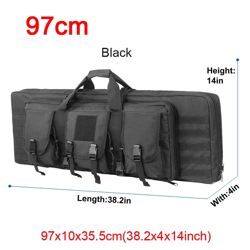 LQARMY Tactical Double Rifle Case Molle Gun Bag For Airsoft