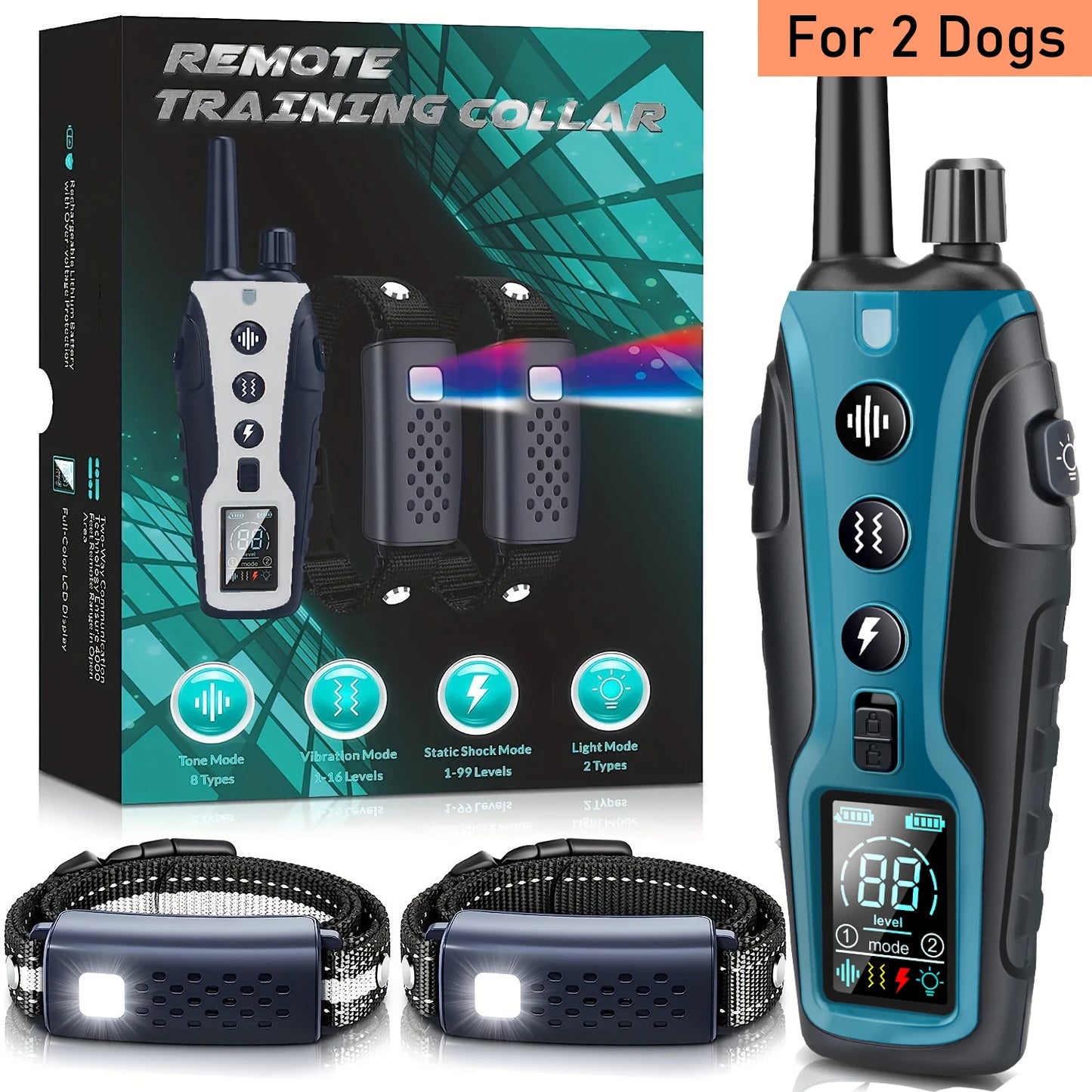 WXRPETH Dog Training Collar Remote Control Beep Vibration Shock 3300ft