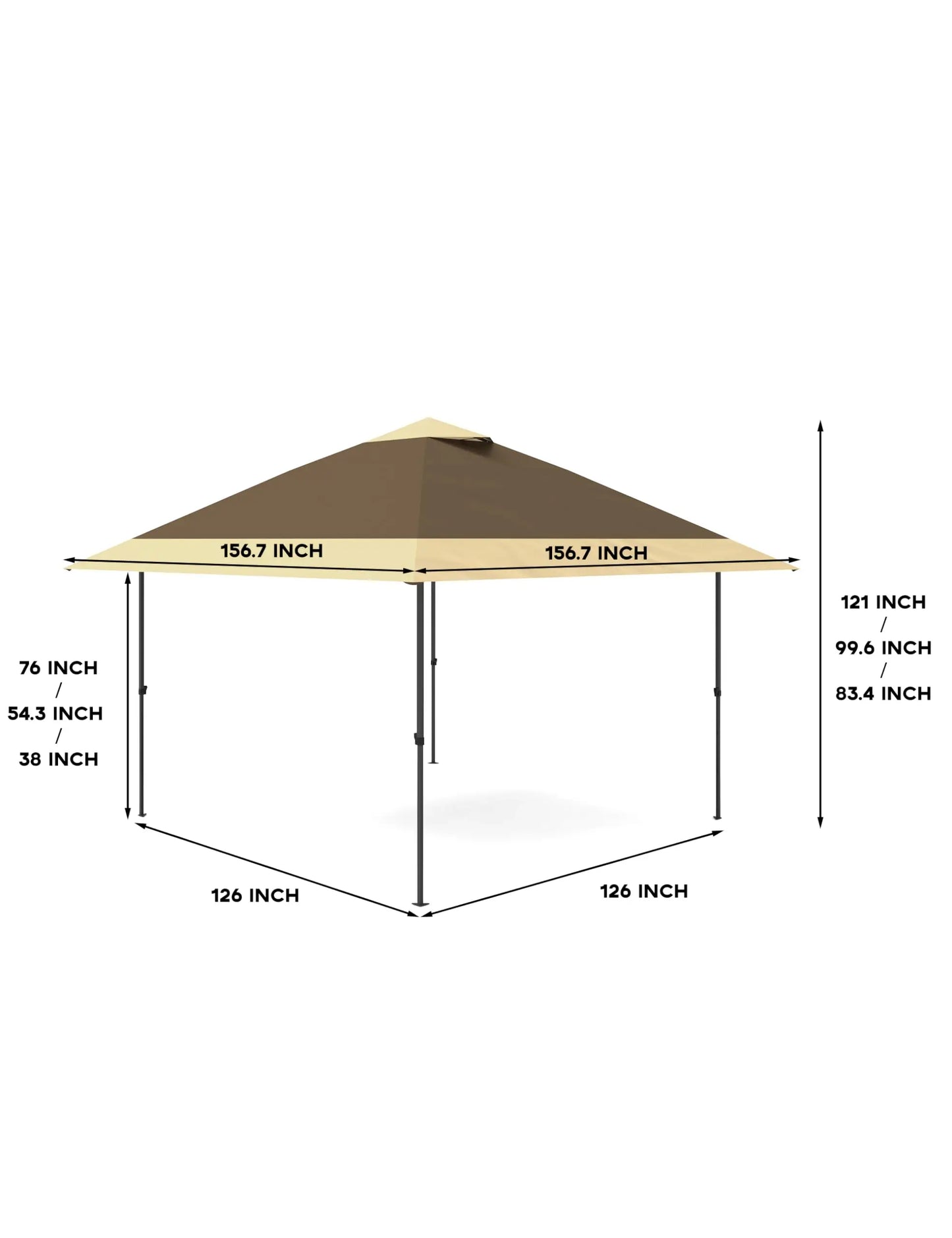 HiMISSCN Outdoor Gazebo Double Roof Patio Instant Shelter