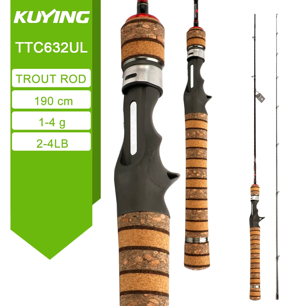 Kuying Teton Spinning Casting Rod For Lure Fishing Baitcaster