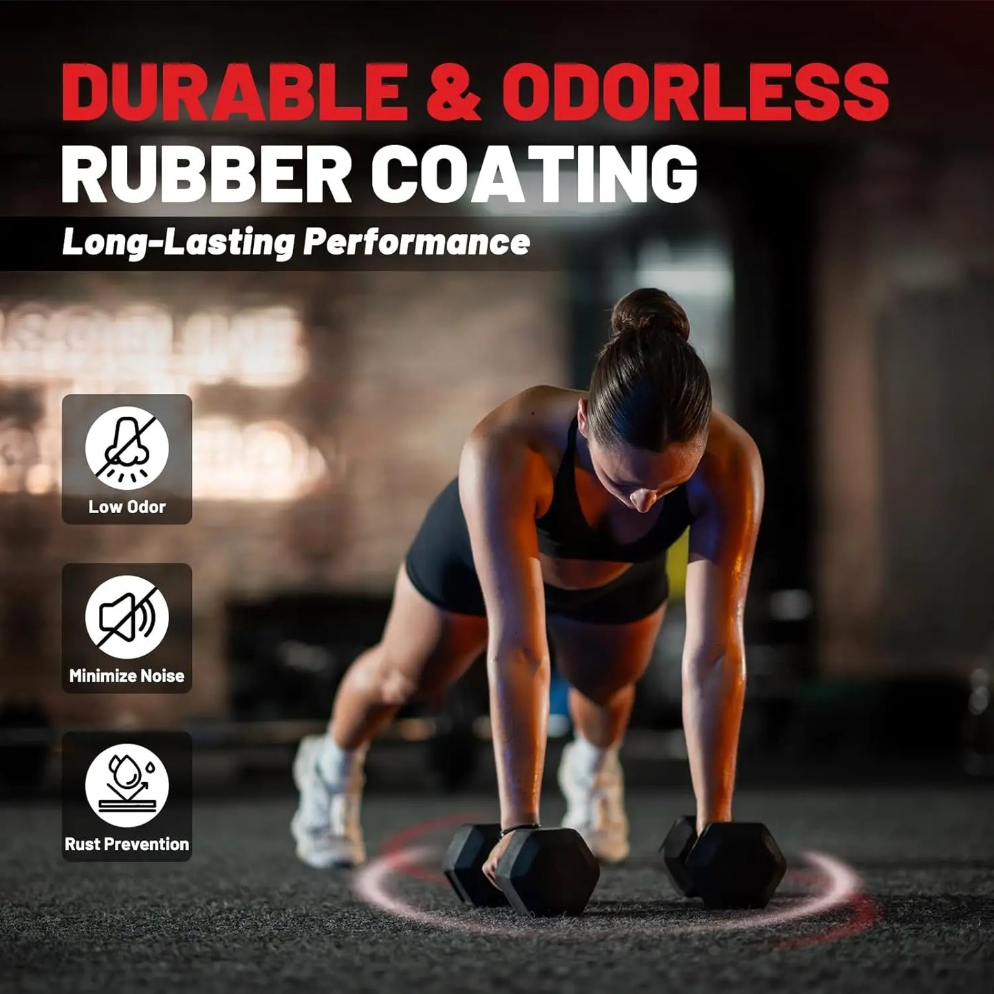 Hex Dumbbell Sets With Rack 60-550 Lb Rubber Coated Set