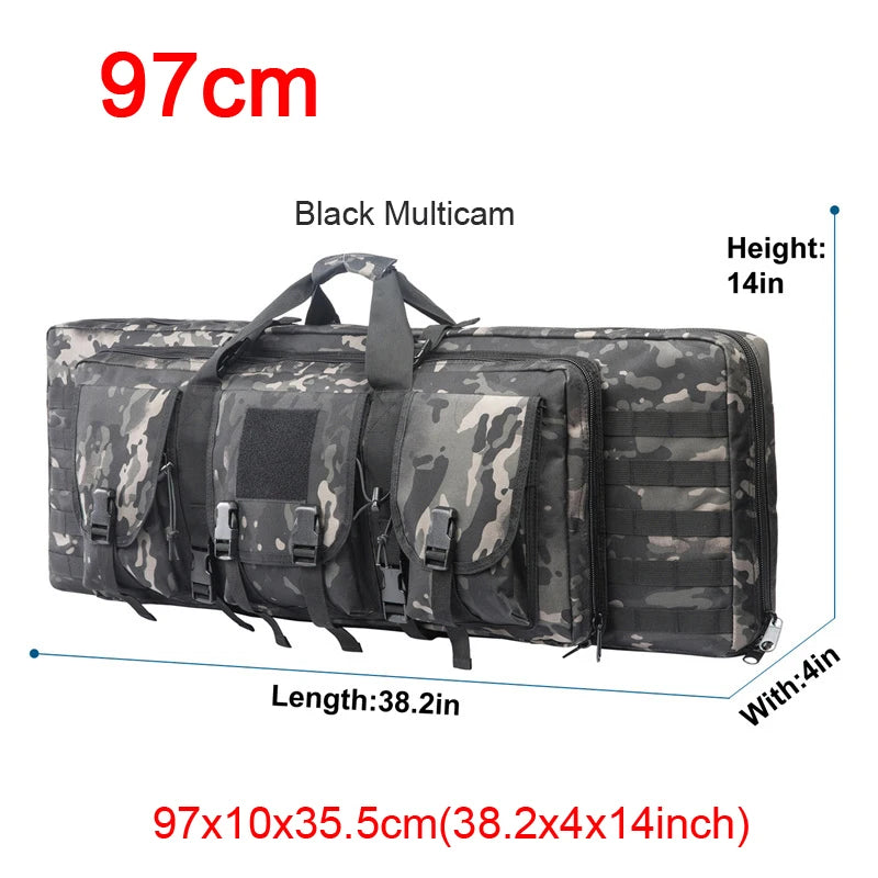 LQARMY Tactical Double Rifle Case Molle Gun Bag For Airsoft