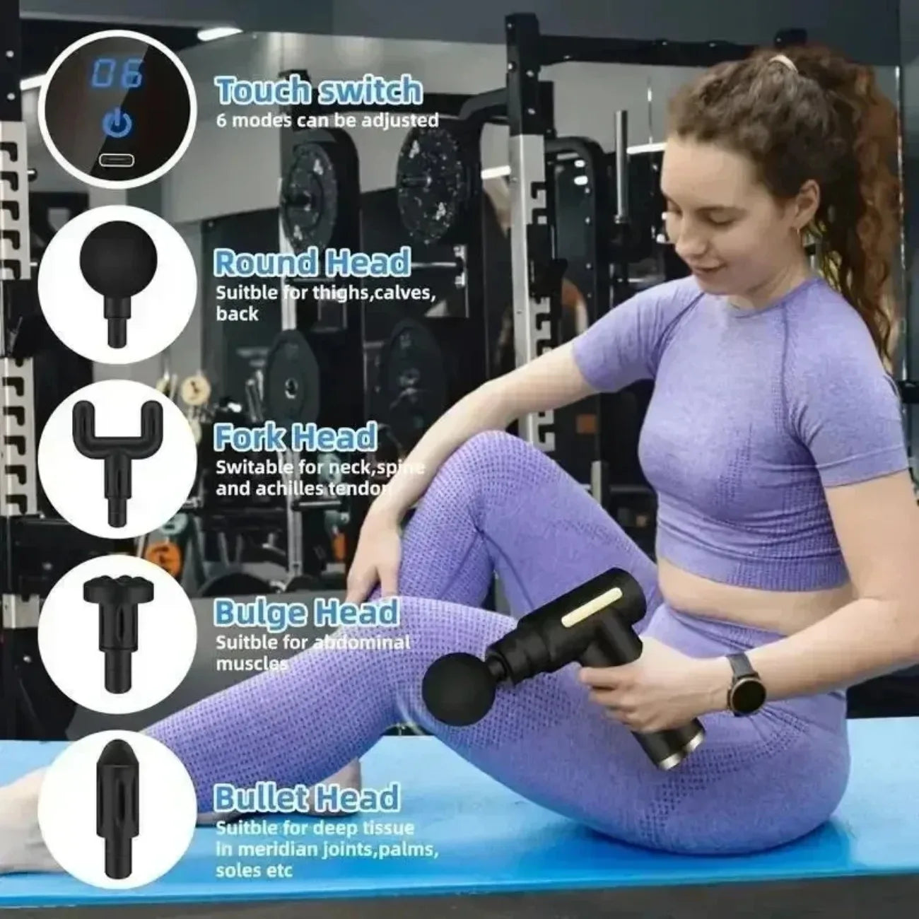 DIAMRI Mini USB Massage Gun Portable Fascia Reliever Neck Shoulders