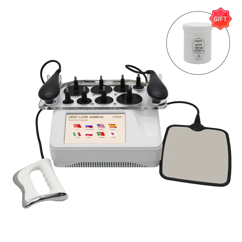 Kuanyew CET RET Tecar Therapy Machine 448KHz Portable RF Monopolar
