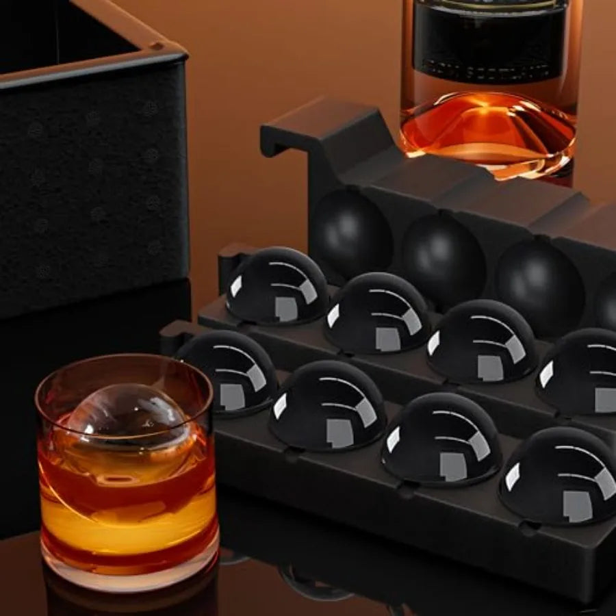 Clear Ice Ball Maker For Whiskey Circle Ice Cube Tray