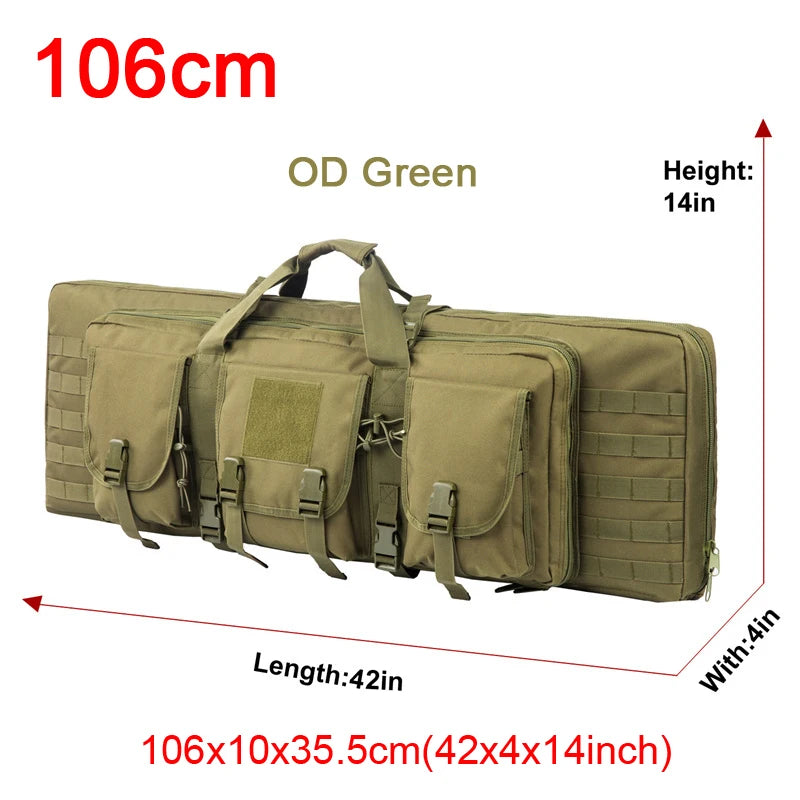 LQARMY Tactical Double Rifle Case Molle Gun Bag For Airsoft