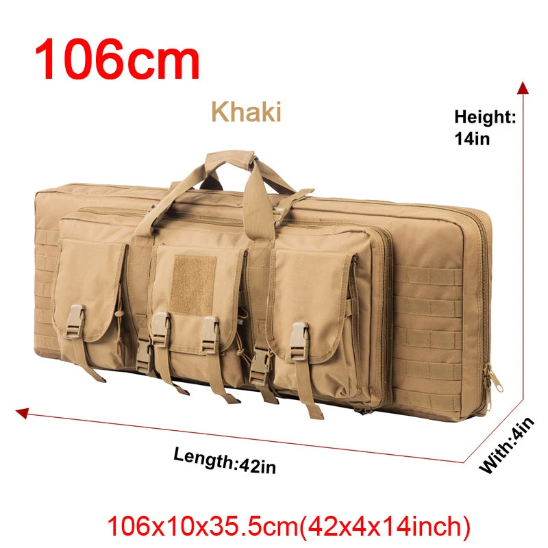 LQARMY Tactical Double Rifle Case Molle Gun Bag For Airsoft