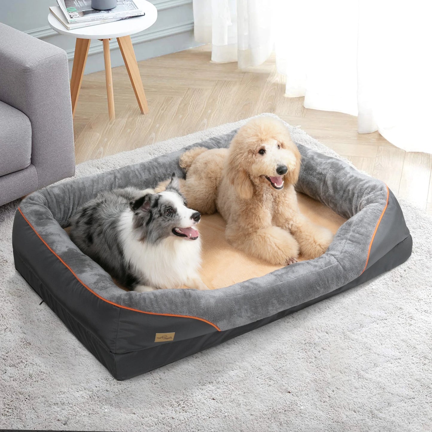 BINGOPAW Dog Bed Anti Allergy Fleece With Removable Washable Cover