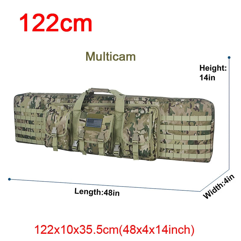LQARMY Tactical Double Rifle Case Molle Gun Bag For Airsoft
