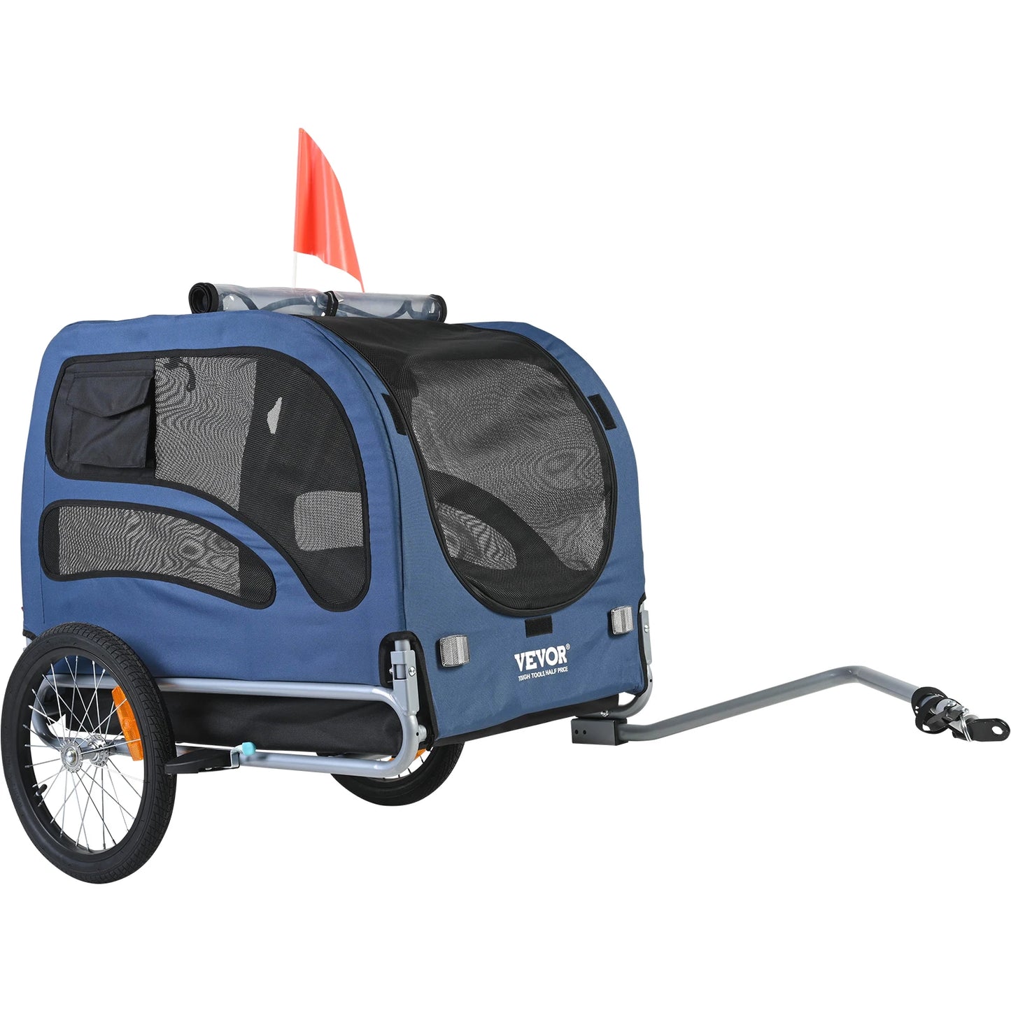 Dog Bicycle Trailer Carrier With Reflectors Flag And Coupler