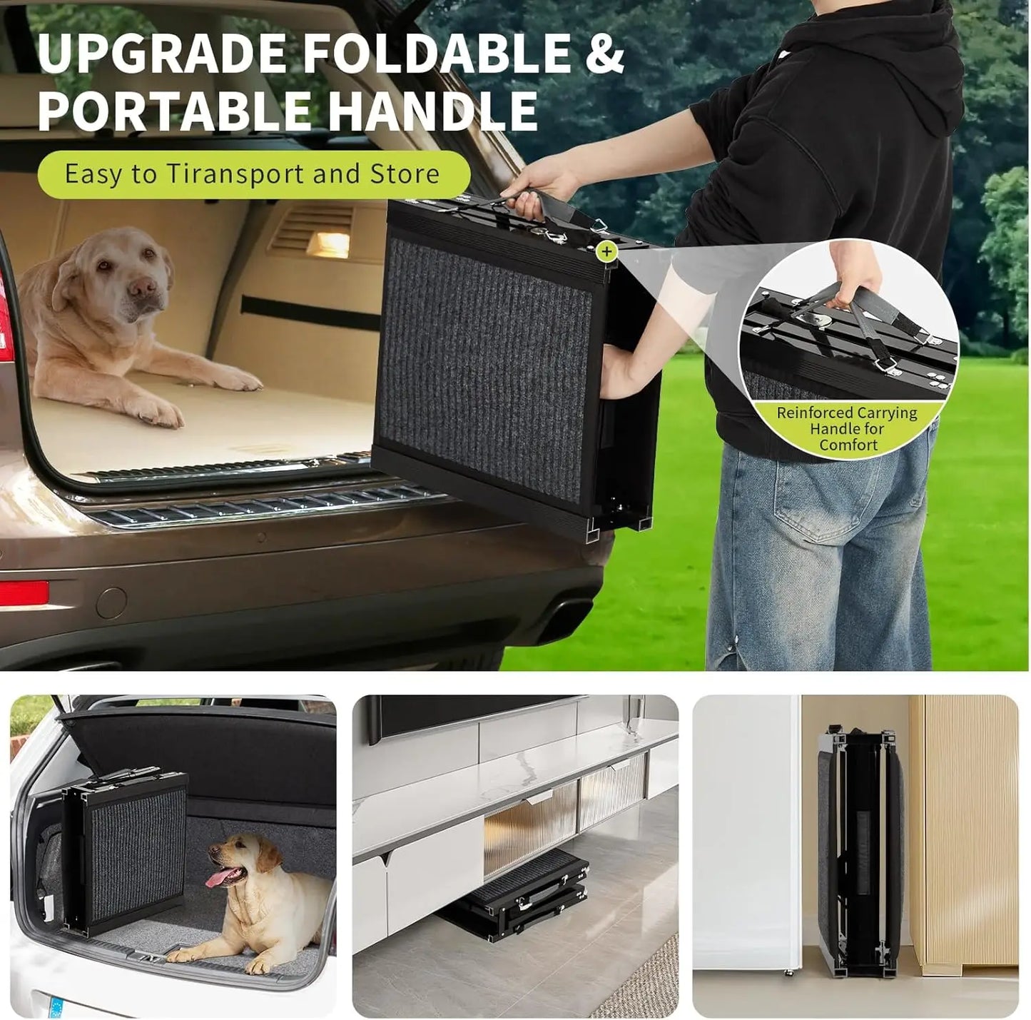 HiMISSDog Large Folding Dog Ramp For Car And SUV Vehicles