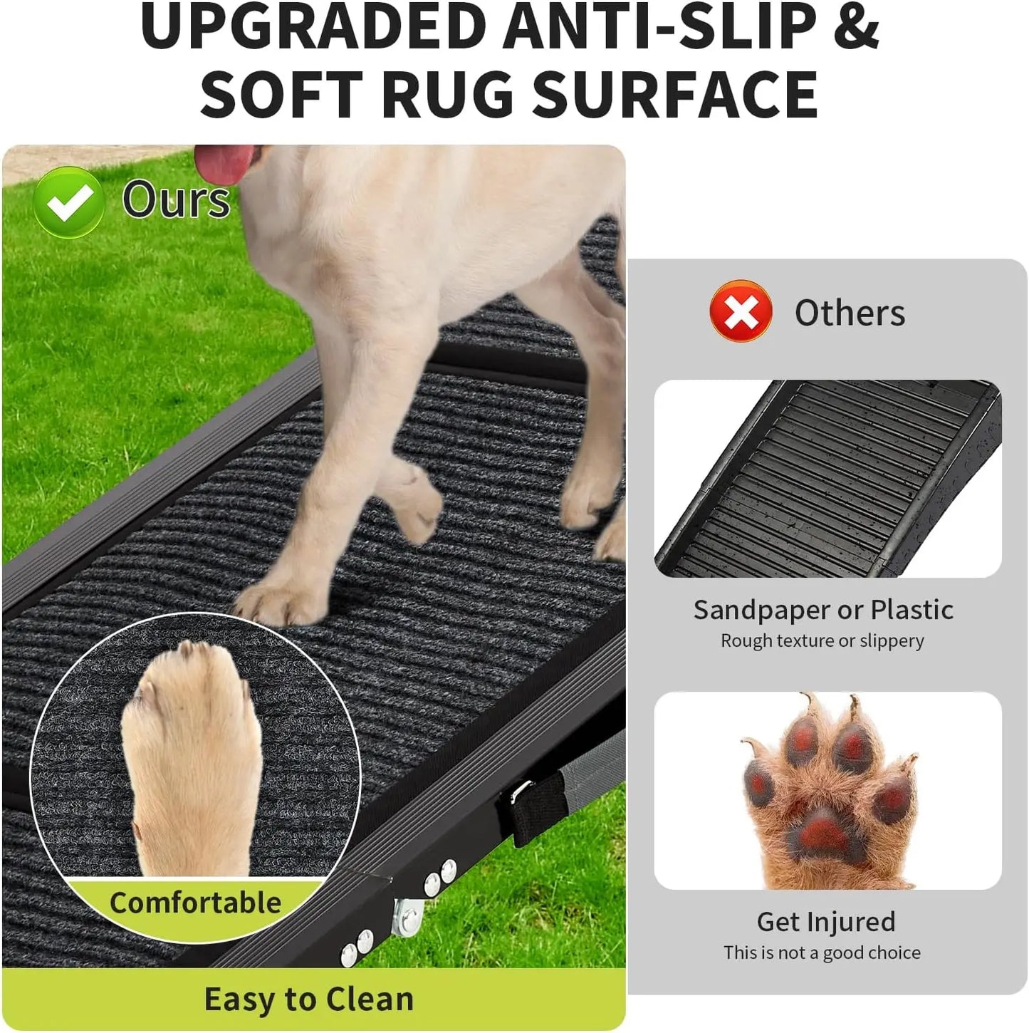 HiMISSDog Large Folding Dog Ramp For Car And SUV Vehicles