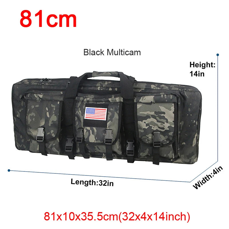 LQARMY Tactical Double Rifle Case Molle Gun Bag For Airsoft