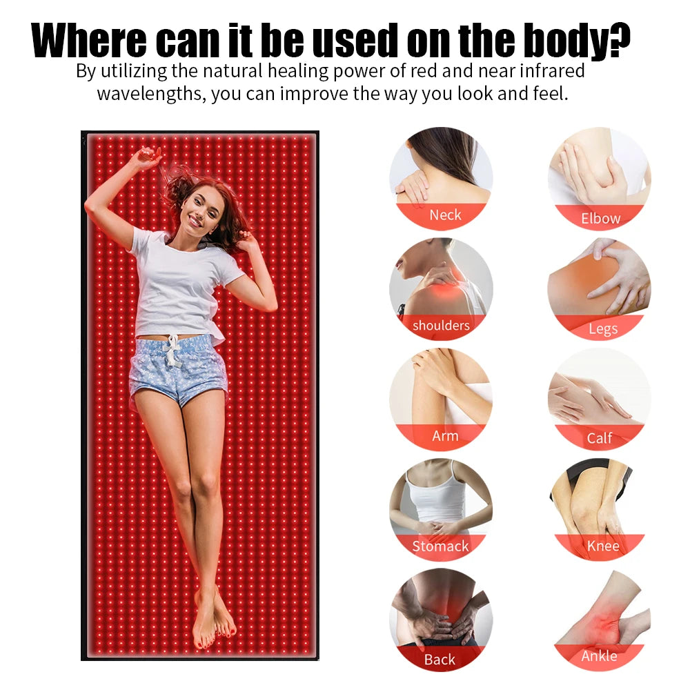 Full Body Infrared Light Therapy Mat LED Blanket 660nm 850nm