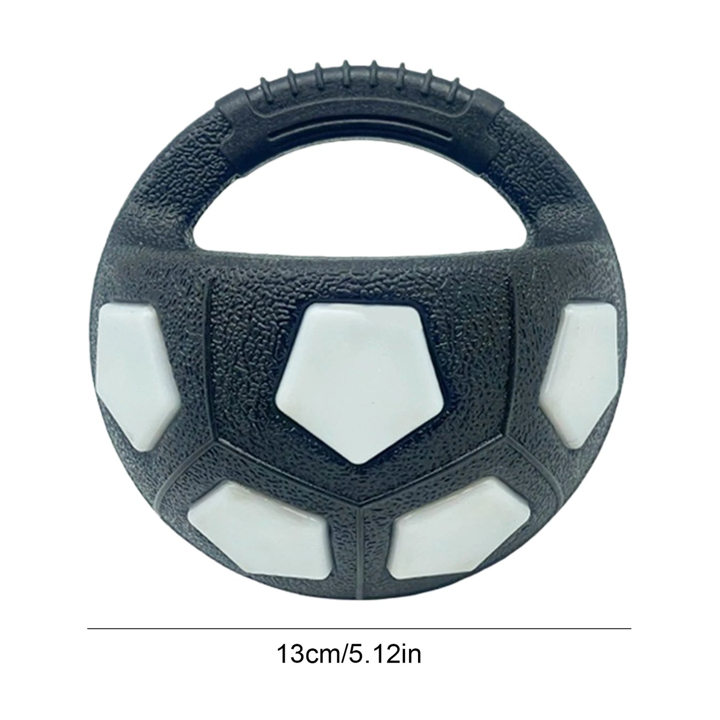 None Dog Calming Ball With Handle Interactive Squeaky Football Toy