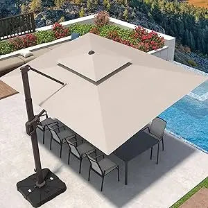 Cantilever Patio Umbrella With 360 Degree Rotation Outdoor