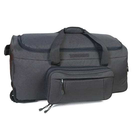 LQARMY 124L Outdoor Trolley Travel Bag Waterproof Nylon