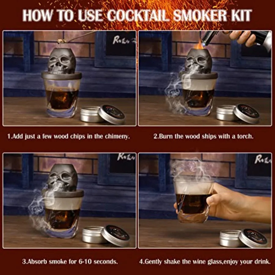 Cocktail Smoker Kit With Torch Whiskey Infuser Gift Box
