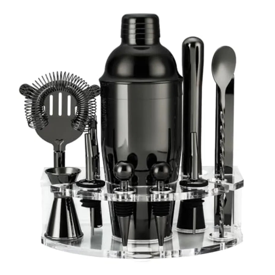 Bartender Kit Stainless Steel Shaker Set With 12 Bar Accessories