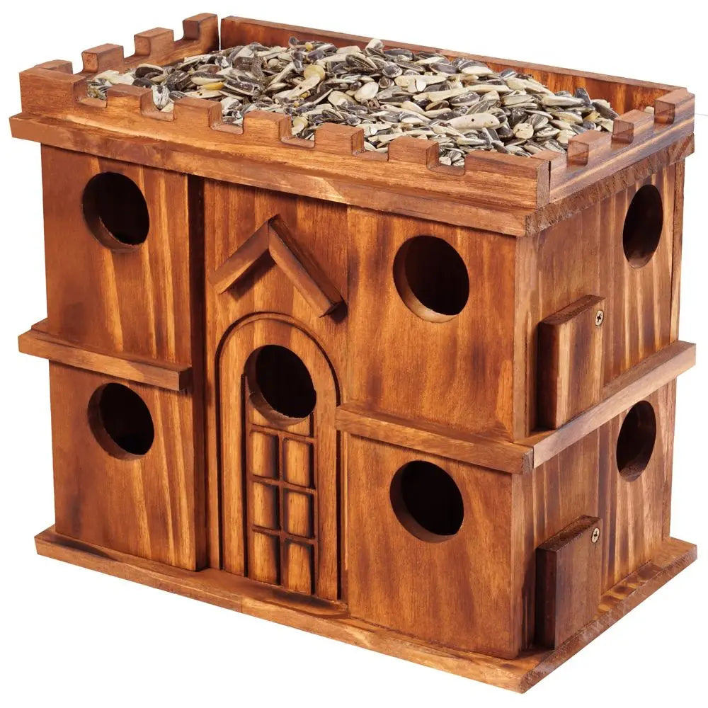 XMSJ Wooden Bird House Outdoor 9 Room Rustic Pine Durable