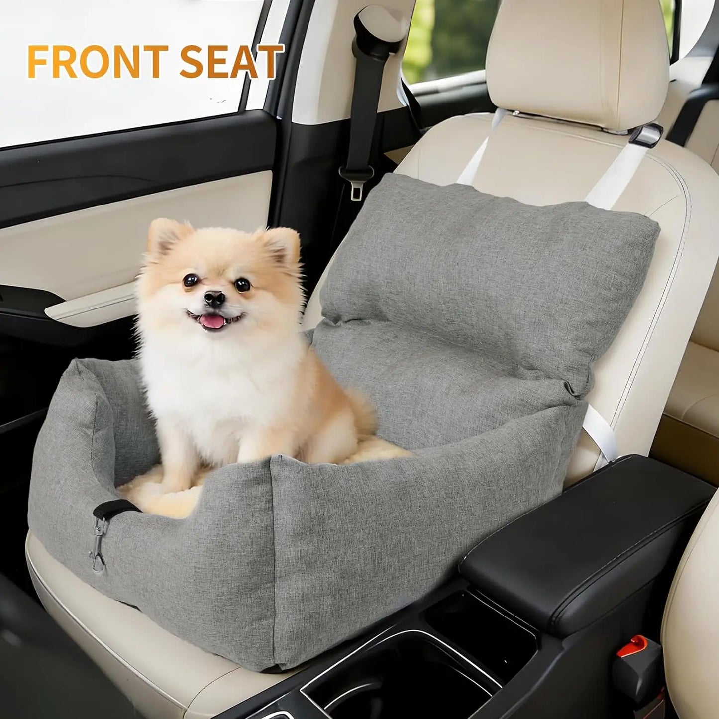 HiMISS Dog Booster Car Seat For Small Dogs With Tether